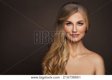 Perfect Mature Woman with Healthy Skin. Spa Beauty Aesthetic Medicine and Cosmetology Concept