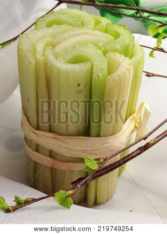 Image made by smartphone. Exotic meal . on the litchen