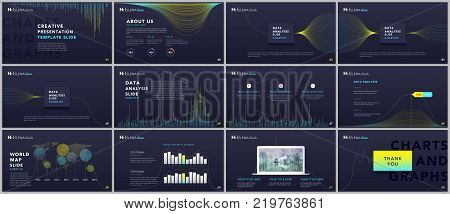 Clean and minimal presentation templates. Business infographic. Brochure cover vector design. Presentation slides for flyer, leaflet, brochure, corporate, marketing, advertising, annual report, banner.
