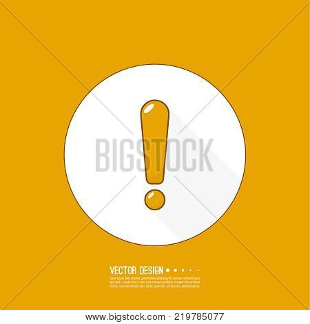 Exclamation mark icon. Attention sign icon. Hazard warning symbol. vector