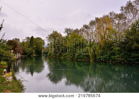 Photo Picture of Beautiful  Wild Sile River in North Italy