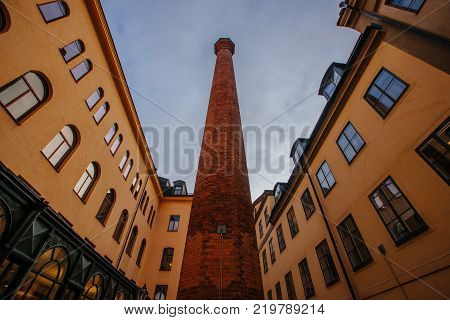 Old town in Stockholm, Sweden in autumn.
