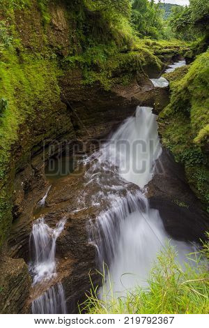 Davis Falls Is A Waterfall Located At Pokhara In Kaski District.