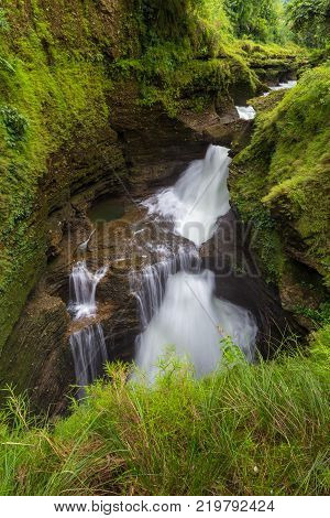 Davis Falls Is A Waterfall Located At Pokhara In Kaski District.