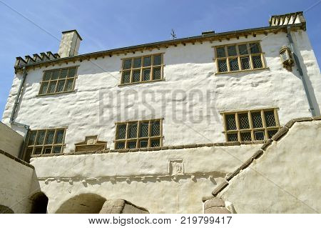 Conwy Wales United Kingdom - June 22 2014 : The historical Plas Mawr in Conwy North Wales