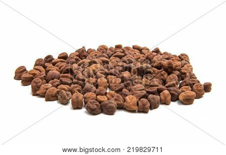 dried chickpeas ingredient food isolated on white background