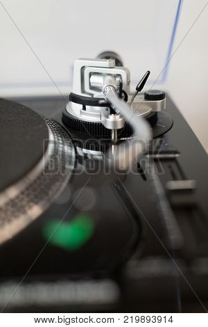 Vinyl Record Player. Details Of The Turntable Player.