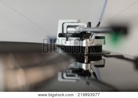 Vinyl Record Player. Details Of The Turntable Player.