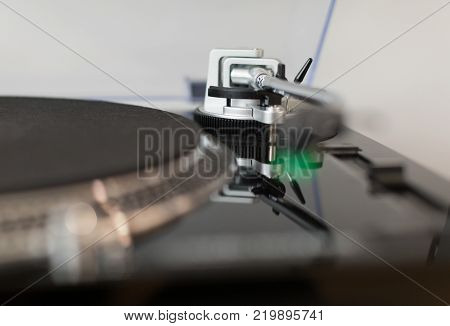 Vinyl Record Player. Details Of The Turntable Player.