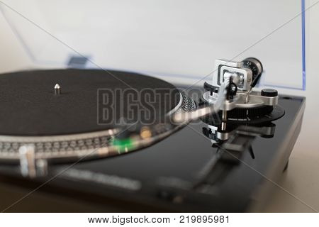 Vinyl Record Player. Details Of The Turntable Player.