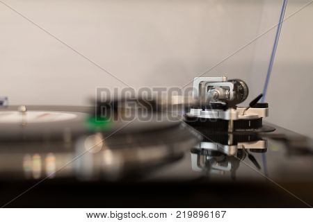 Vinyl Record Player. Details Of The Turntable Player.