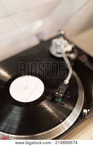 Vinyl Record Player. Details Of The Turntable Player.