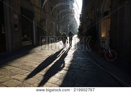 Via della Spiga: Smart fashion street in the metropolitan city of Milan Italy