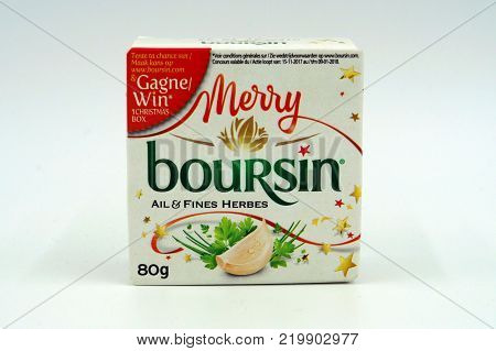 Amsterdam, The Netherlands - December 28, 2017: Package of gournay cheese.