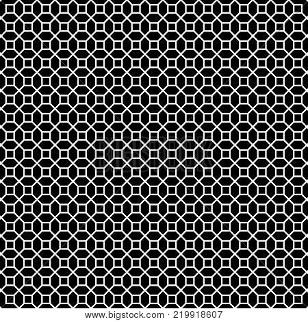 Traditional black and white classic geometric pattern background