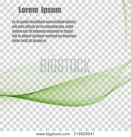 Abstract vector background, green waved lines for brochure, website, flyer design. illustration eps10