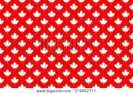 Red Maple Canada Seamless Pattern.