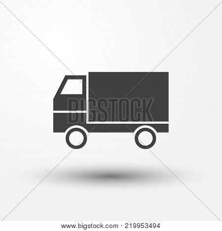 delivery vector web on gray background. Vector illustration.