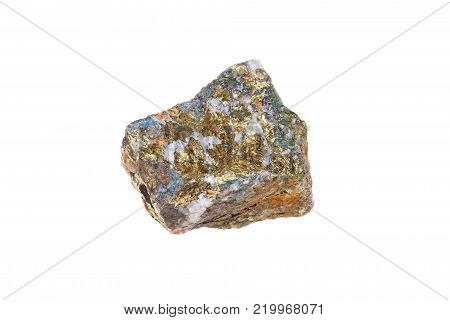 Stone amethyst crystal druse, isolated on white background, macro