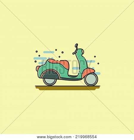 transportation motorcycle classic icon vector design concept