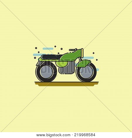 transportation motorcycle classic icon vector design concept