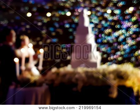 Blurry Of Colorful Bubbles In The Wedding Celemony, Bokeh Of Colorful Bubbles, Blurred Of Bubbles Wi