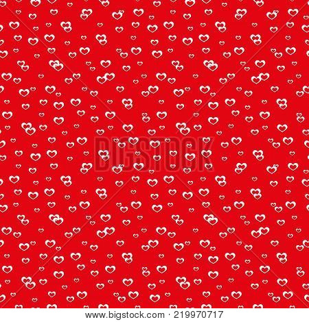 Seamless pattern heart, red, valentines day, valentine background, cupid, love design, wrapping paper, texture holiday, wedding backdrop, marriage decoration beautiful. Vector illustration