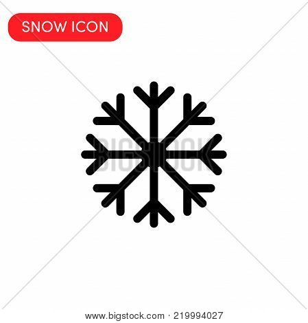 Flat Christmas Winter Snow Ice Vector Icon