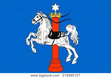 Flag of Wolfenbuettel is a town in Lower Saxony, Germany. Vector illustration