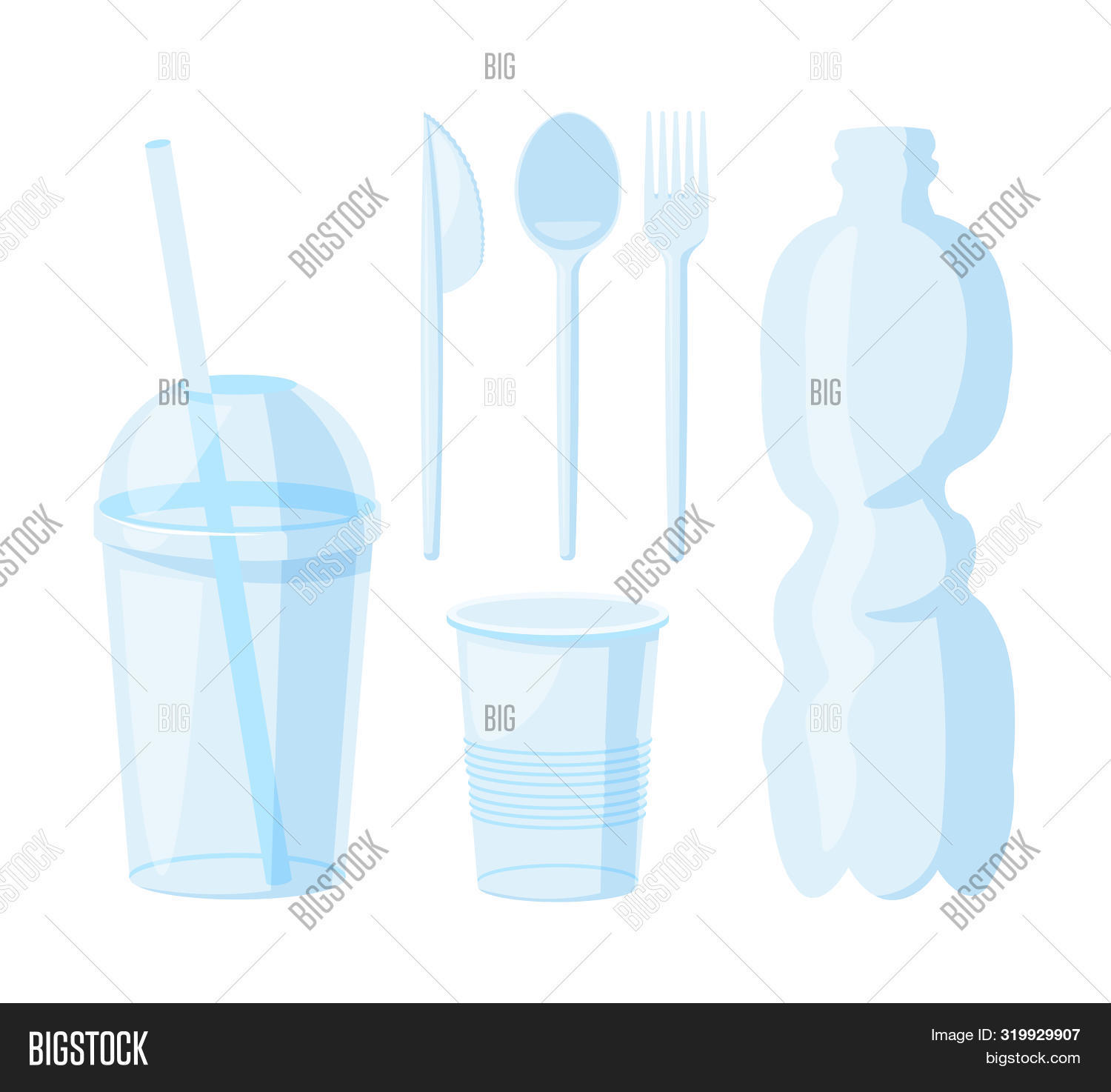 Set Plastic Utensils Image & Photo (Free Trial) Bigstock