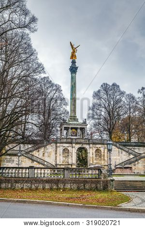 Angel Of Peace (friedensengel) Is A Monument In The Munich Suburb Of Bogenhausen, Germany