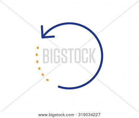 Backup Data Sign. Recovery Info Line Icon. Restore Information Symbol. Colorful Outline Concept. Blu