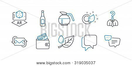 Set Of Business Icons, Such As Coffeepot, Hiring Employees, Refresh Mail, Beer, Paint Brush, Talk Bu