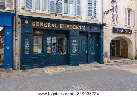 La Rochelle, France - May 07, 2019: The Irish Pub General Humberts In The Town Centre, La Rochelle, 