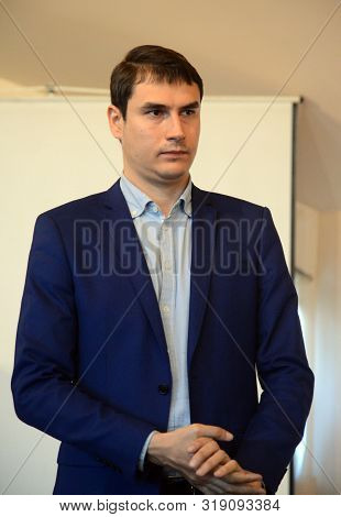 Barnaul, Russia - September 11, 2016:russian Writer, Deputy Of The State Duma Of The Federal Assembl