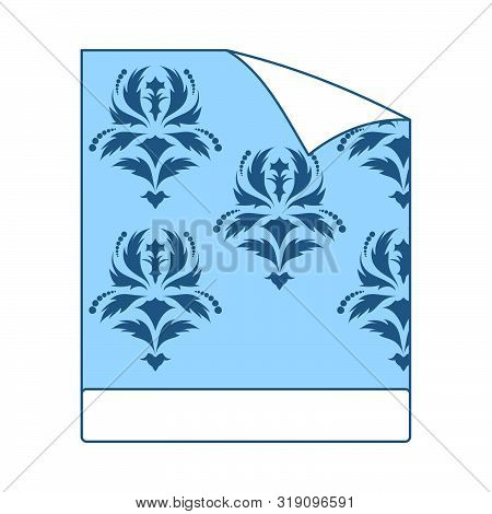 Wallpaper Icon. Thin Line With Blue Fill Design. Vector Illustration.