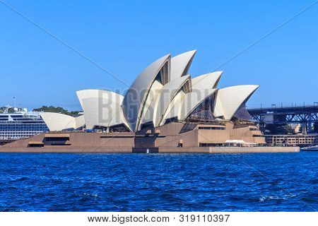 Sydney, Australia - March 13th 2013: View Of The Opera House From The Manly Ferry. The Iconic Struct