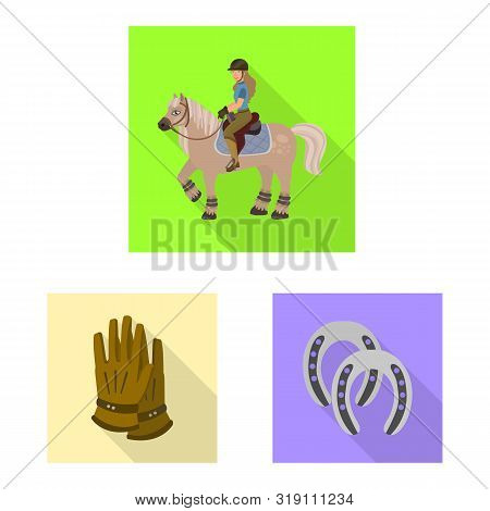 Vector Design Of Track And Racing Logo. Collection Of Track And Riding Vector Icon For Stock.