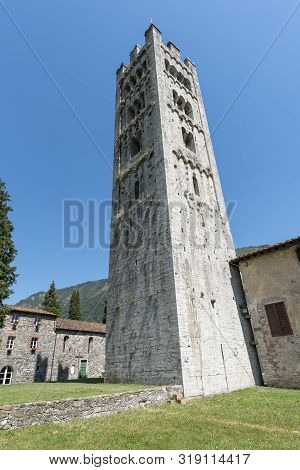 Diecimo, Lucca, Tuscany, Italy: The Medieval Church Known As Pieve Di Santa Maria