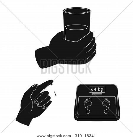 Isolated Object Of Healthcare And Medicine Logo. Set Of Healthcare And Diabetes Vector Icon For Stoc