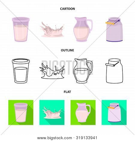 Vector Illustration Of Farm And Healthy Icon. Set Of Farm And Organic Vector Icon For Stock.