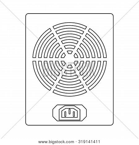 Vector Design Of Psu And Unit Symbol. Set Of Psu And Box Stock Symbol For Web.