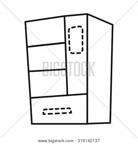 Vector Design Of Machine And Vending Logo. Set Of Machine And Food Stock Symbol For Web.