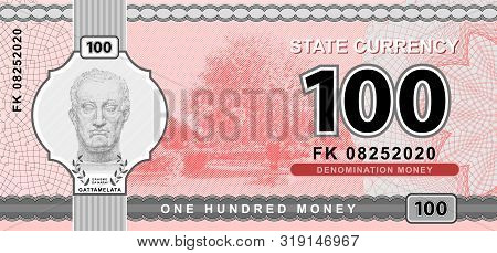 Vector Money Banknotes Illustration With Portrait Of Gattamelata By Donatello. State Currency. Back 