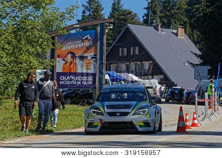 Chamrousse, France, August 25, 2019 : The Mountain Resort Prepares Itself For The Annual Uphill Car 