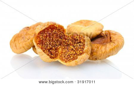 deliciosos higos secos, aislados en blanco