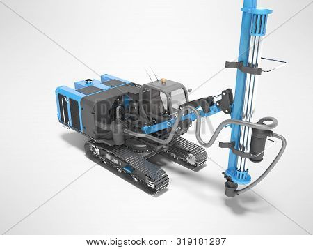 Blue Self Propelled Drilling Rig For The Construction And Laying Of Caterpillar Track Mounted Magest