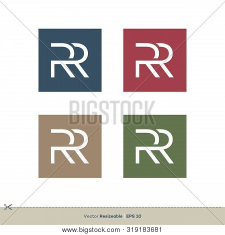 R R Letter Logo Template Illustration Design