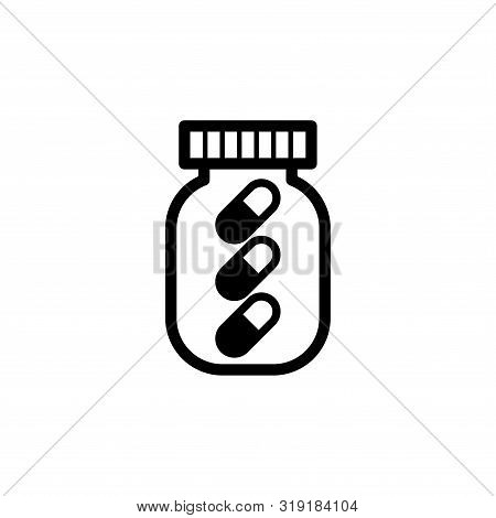 Capsule Bottle Icon Vector Trendy Design Template