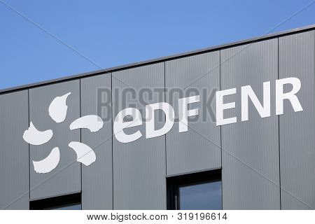 Limonest, France - August 15, 2019: Edf Enr Office Building. Edf Enr Is A French Renewable Energy Gr